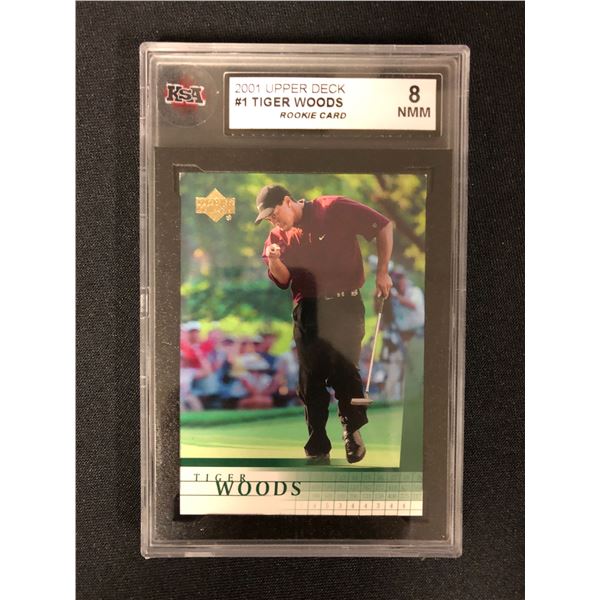 2001 UPPER DECK NO.1 TIGER WOODS RC (KSA 8)