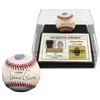 Image 1 : Ernie Banks Signed LE OAL Baseball with Thumbprint With Display Case (Sports Print)