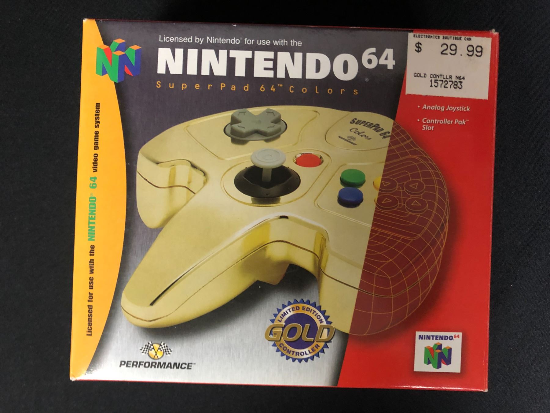 NINTENDO 64 SUPERPAD 64 COLORS