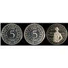 Image 2 : German Republic 5 Mark Proof Trio