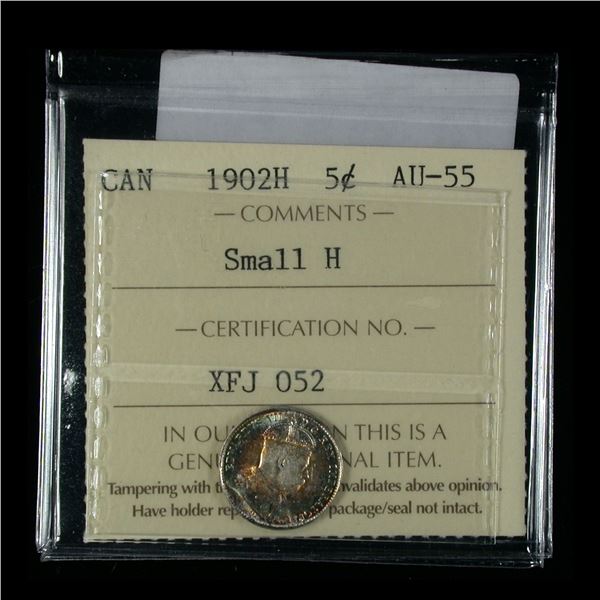 1902H Five Cents - Small H
