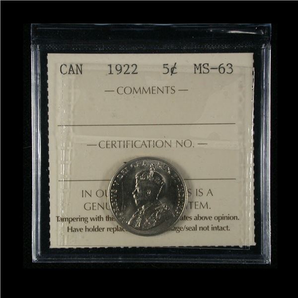 1922 Five Cents