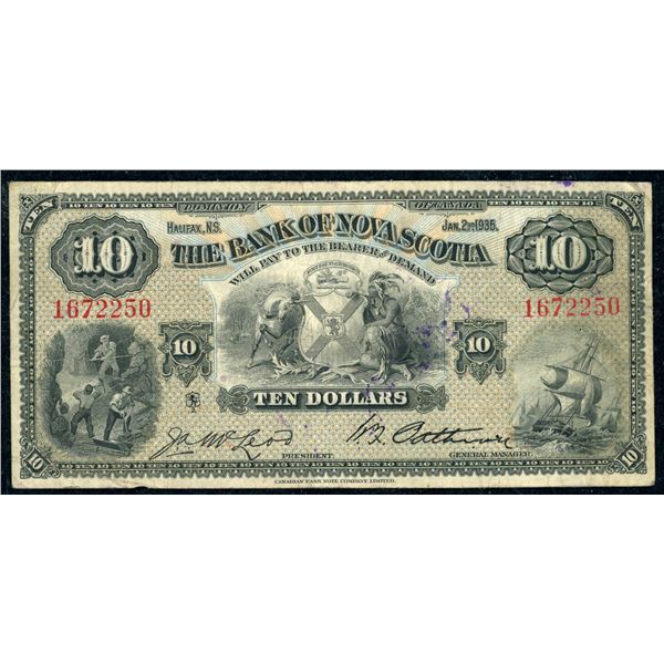Bank of Nova Scotia 10 Dollars, 1935