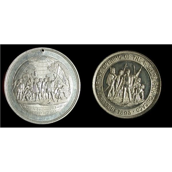 Chicago Worlds Fair 1893 Medal Pair