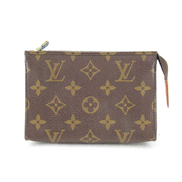 Louis Vuitton Monogram Canvas Leather Toiletry 15 Pouch Case