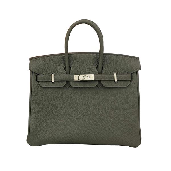 Hermes Black Togo Leather Birkin 25cm Handbag PHW