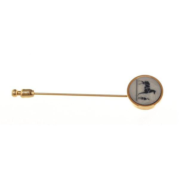 Hermes Gold Bijouterie Pin Brooch