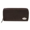 Image 1 : Fendi Dark Brown Salleria Leather Zip Around Wallet