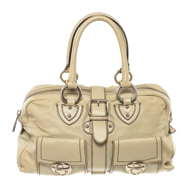 Marc Jacobs White Leather Blake Satchel Bag