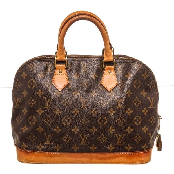 Louis Vuitton Brown Alma MM Satchel Bag