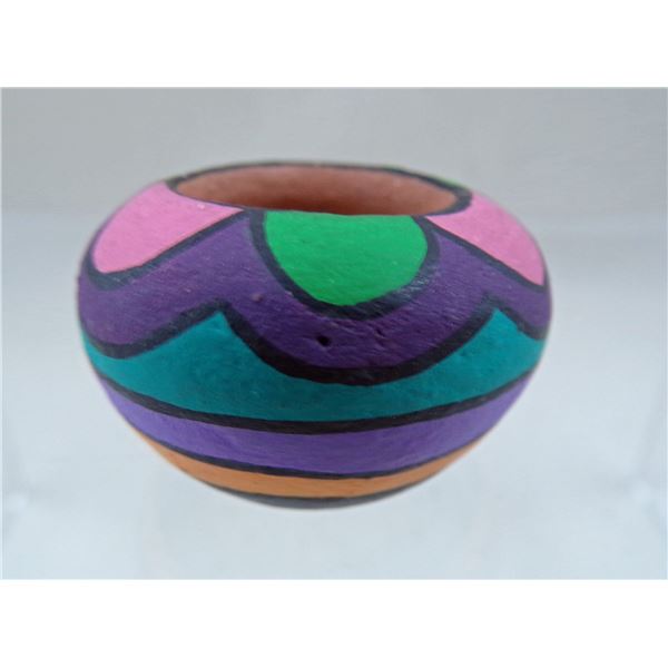 Miniature Tesuque Pottery Bowl by L. Pino