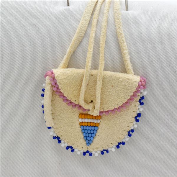 Chippewa Beaded Doeskin Fetish Bag by Adam Wolf