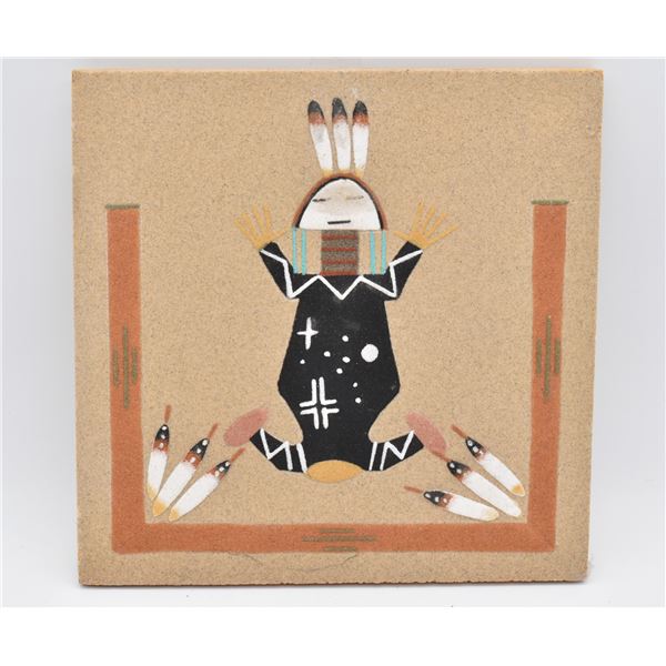 Navajo ''Father Sky'' Sand Painting by Lenora Price