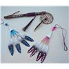 Image 1 : Navajo Dreamcatcher and 2 Miniature Feather Fans