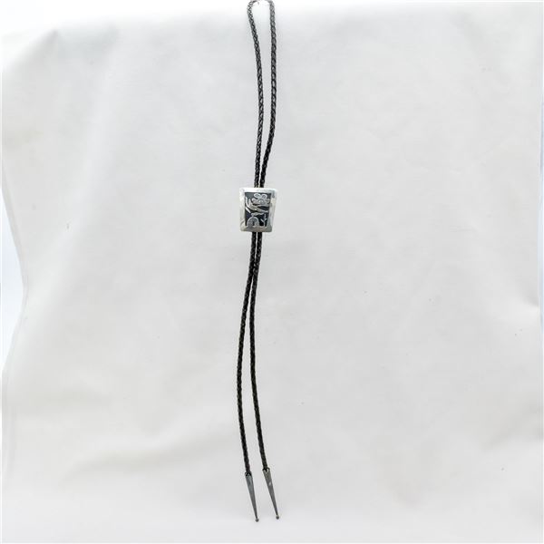 Navajo Sterling Storyteller Bolo Tie by Tom Billy