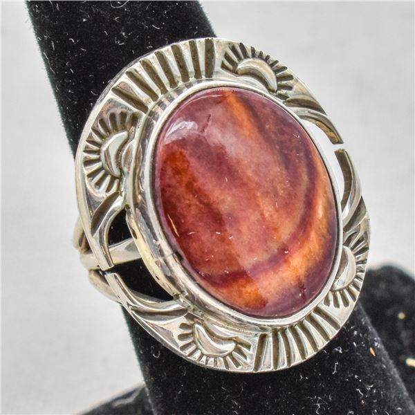 Navajo Sterling Purple Spiny Oyster Shell Ring