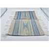 Image 2 : 2 Mexican Wool Textile Fringed Throws