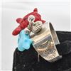 Image 2 : Navajo Sterling Double Fetish Ring, Size 9