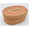 Image 7 : 2 Chinese Lidded Wicker Baskets