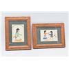 Image 1 : 2 Framed ''Country Friends'' Cards by Beatien Yazz