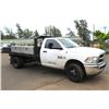 Image 1 : 2015 Dodge RAM 3500HD Flatbed Truck w/ Fuel Tank, Lic. 362TVJ (NEEDS MAJOR REPAIR)