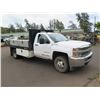 Image 2 : 2015 Chevy Silverado 3500HD Flatbed Truck w/ Toolboxes, Lic. 522TVG  (Starts & Runs - See Video)