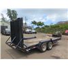 Image 5 : Load Trail Double Axle Trailer w/ Wood Deck & Fold Up Ramps 16"L