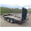 Image 6 : Load Trail Double Axle Trailer w/ Wood Deck & Fold Up Ramps 16"L