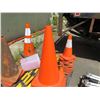 Image 4 : Pallet Orange Pylon Traffic Cones & Rails