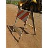 Image 4 : Qty 10 Folding Metal Safety Traffic Barricades