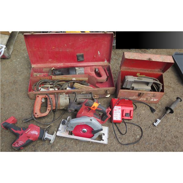 Milwaukee Circular Saw, Hackzall, Reciprocating Saw, Chargers, etc