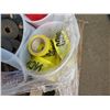 Image 2 : Pallet Multiple Caution Tape, Buried Lines Tape, Rolls Black Tape, etc