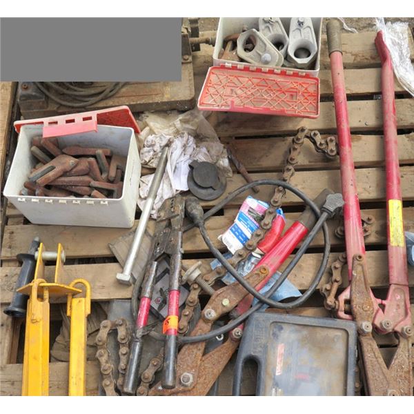 Pallet Multiple Cutters, Chain, Bolts, Washers, etc