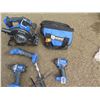 Image 2 : Multiple Kobalt Tools in Bag: Circular Saw, Reciprocating Saw, Drills, etc