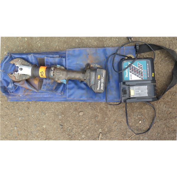 Cembre B54N Crimper Compression Tool w/ Makita Battery in Case