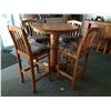 Image 1 : Oak Bar Table & Chairs Cat C