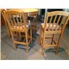 Image 6 : Oak Bar Table & Chairs Cat C