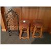Image 1 : Rattan Stools & Wine Rack Cat B
