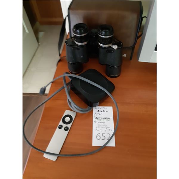 Apple TV & Bushnell Binoculars Cat A