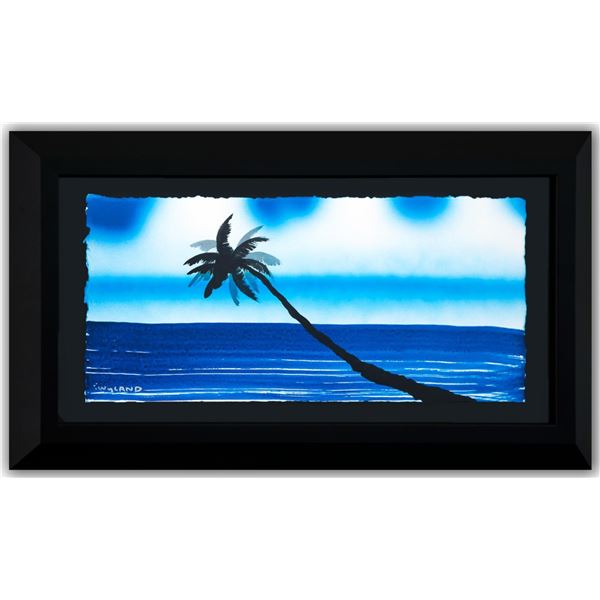 Wyland- Original Watercolor Painting on Deckle Edge Paper "Palms Trees"