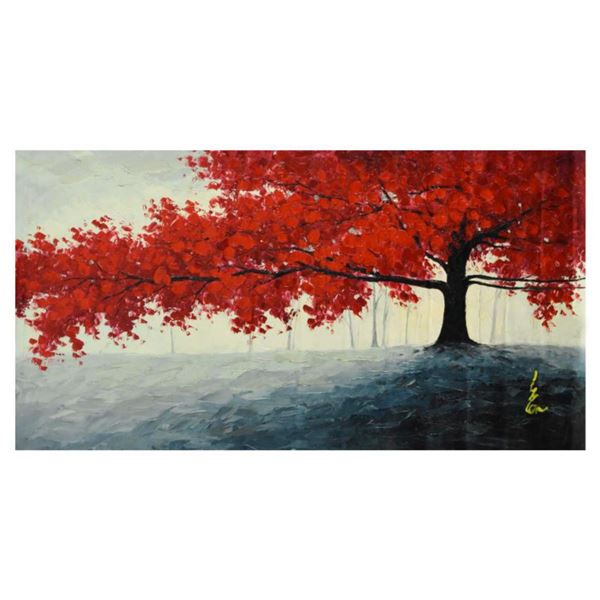 Inam, Original Acrylic Painting on Canvas (58" x 30"), Hand Signed with Letter of Authenticity.