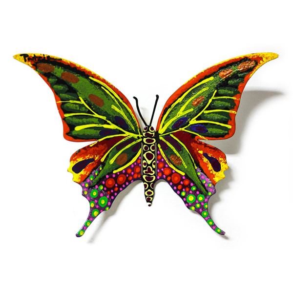 Patricia Govezensky- Original Painting on Cutout Steel "Butterfly CCLIII"