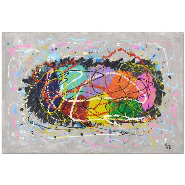 George Marlowe, "Mardi Gras II" Original Acrylic Painting on Gallery Wrapped Canvas, Hand Signed wit