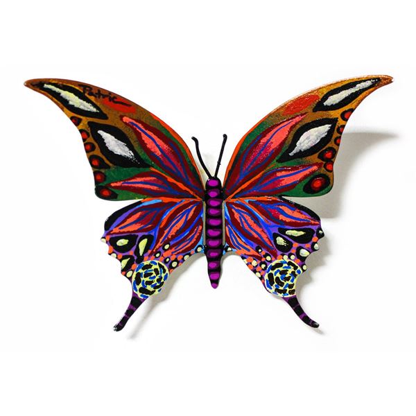Patricia Govezensky- Original Painting on Cutout Steel "Butterfly CCLIV"