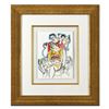 Image 1 : Yuroz, Framed Original Mixed Media Watercolor Painting, Hand Signed with Letter of Authenticity.