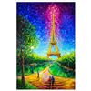 Image 1 : Svyatoslav Shyrochuk- Original Oil on Canvas "Eiffel Tower at Night"