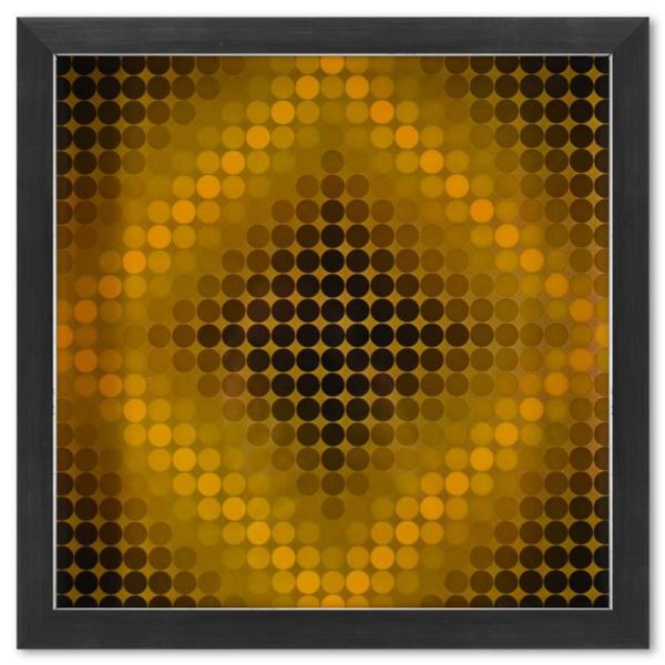 Victor Vasarely (1908-1997), "DIA - SP - F1 de la série CTA - 102" Framed 1971 Heliogravure Print wi