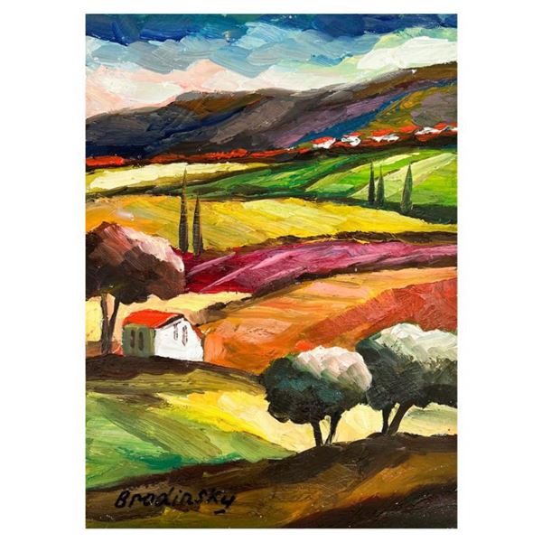 Slava Brodinsky Hand Signed Original Painting on Canvas with Letter of Authenticity.