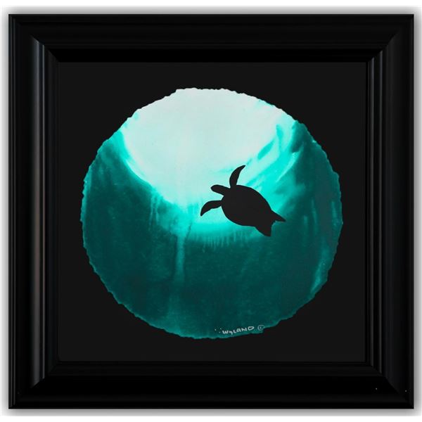 Wyland- Original Watercolor Painting on Deckle Edge Paper "Swimming Higher"