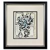 Image 1 : Marc Chagall (1887-1985), "The Black and Blue Bouquet" Framed Lithograph on Paper, with Letter of Au